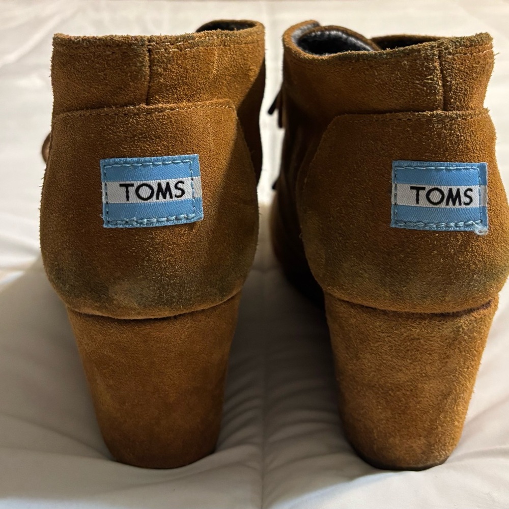 TOMS Brown Suede Ankle Boots